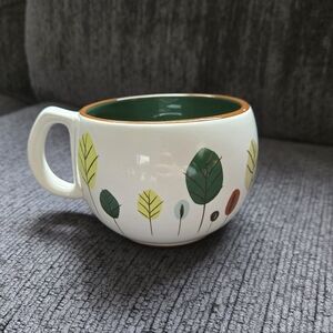 Starbucks Coffee Cup Mug 2007 Autumn Fall Leaves 9 Oz